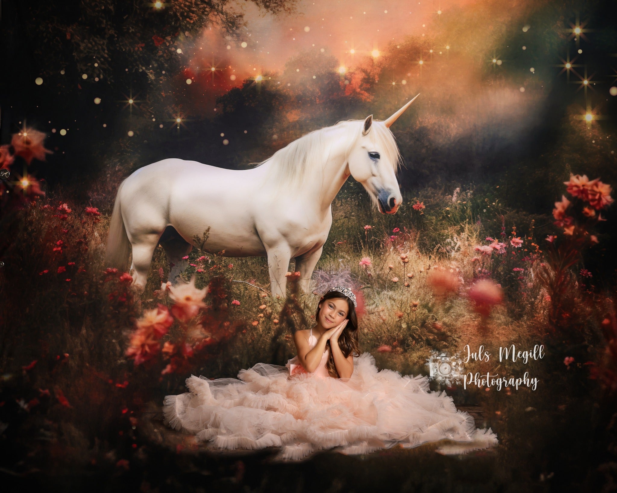 Kate Magic Unicorn Backdrop Designed by Patty Robert - Kate Backdrop AU