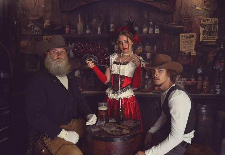 Kate Old Western Cowboy Saloon Wall Backdrop Designed by Mandy Ringe Photography - Kate Backdrop AU