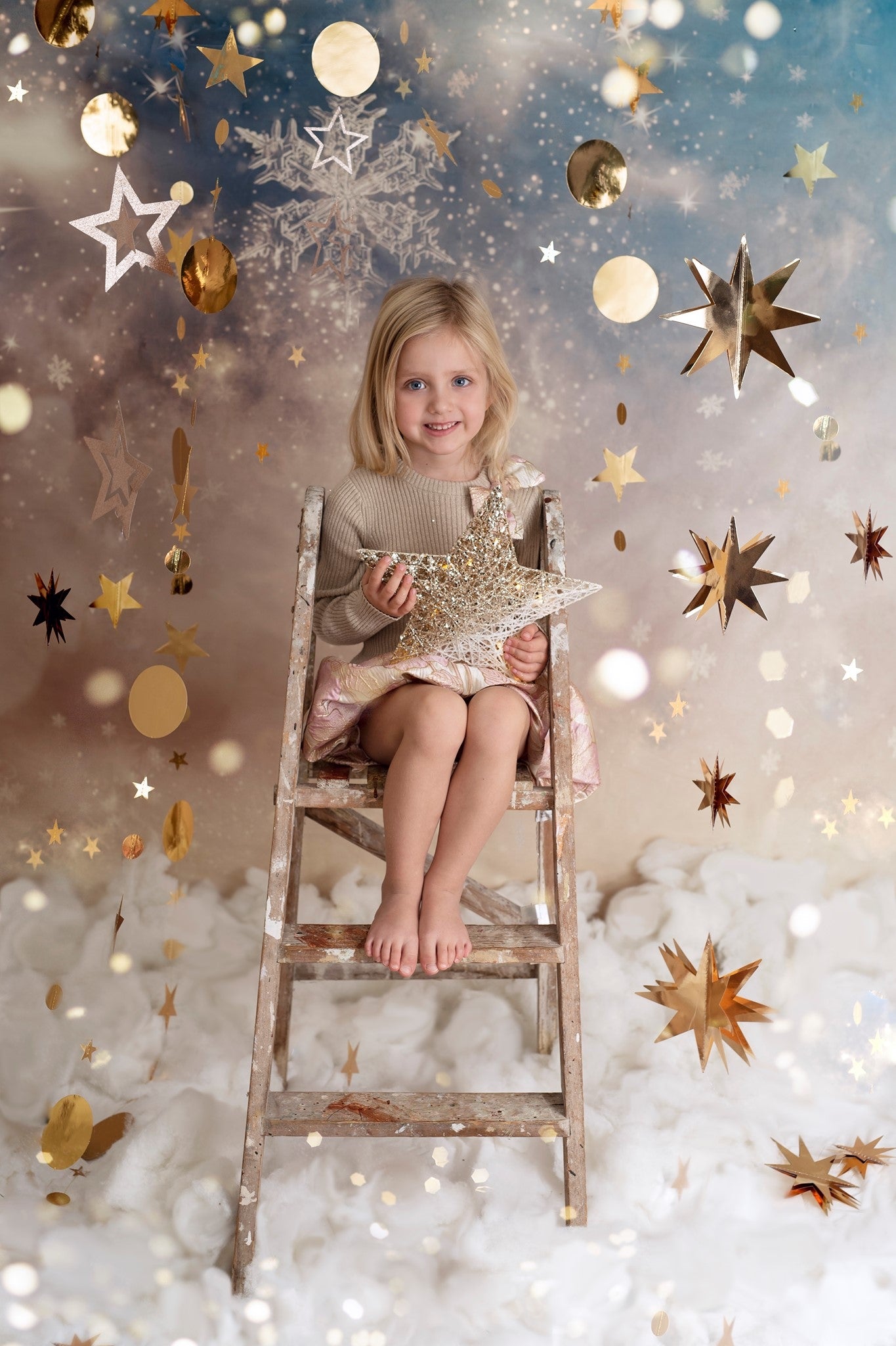 Kate Sparkling Frost Snowflakes Backdrop for Photography