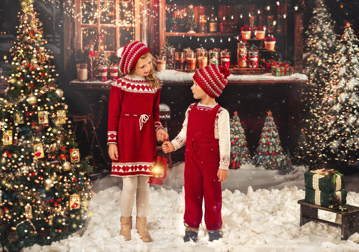 Kate Winter Christmas Stall Backdrop Designed by Emetselch - Kate Backdrop AU