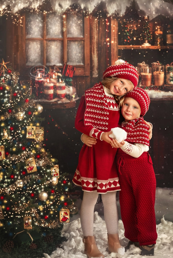 Kate Winter Christmas Stall Backdrop Designed by Emetselch - Kate Backdrop AU
