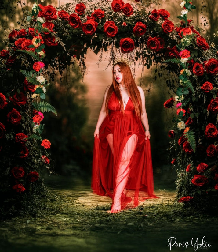 Kate Sweep Rose Arch Lawn Backdrop Designed by Emetselch - Kate Backdrop AU