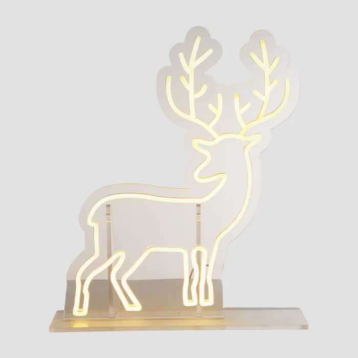 Kate Christmas Deer Neon Light Prop 16.93"L x 19.69"W for Photography