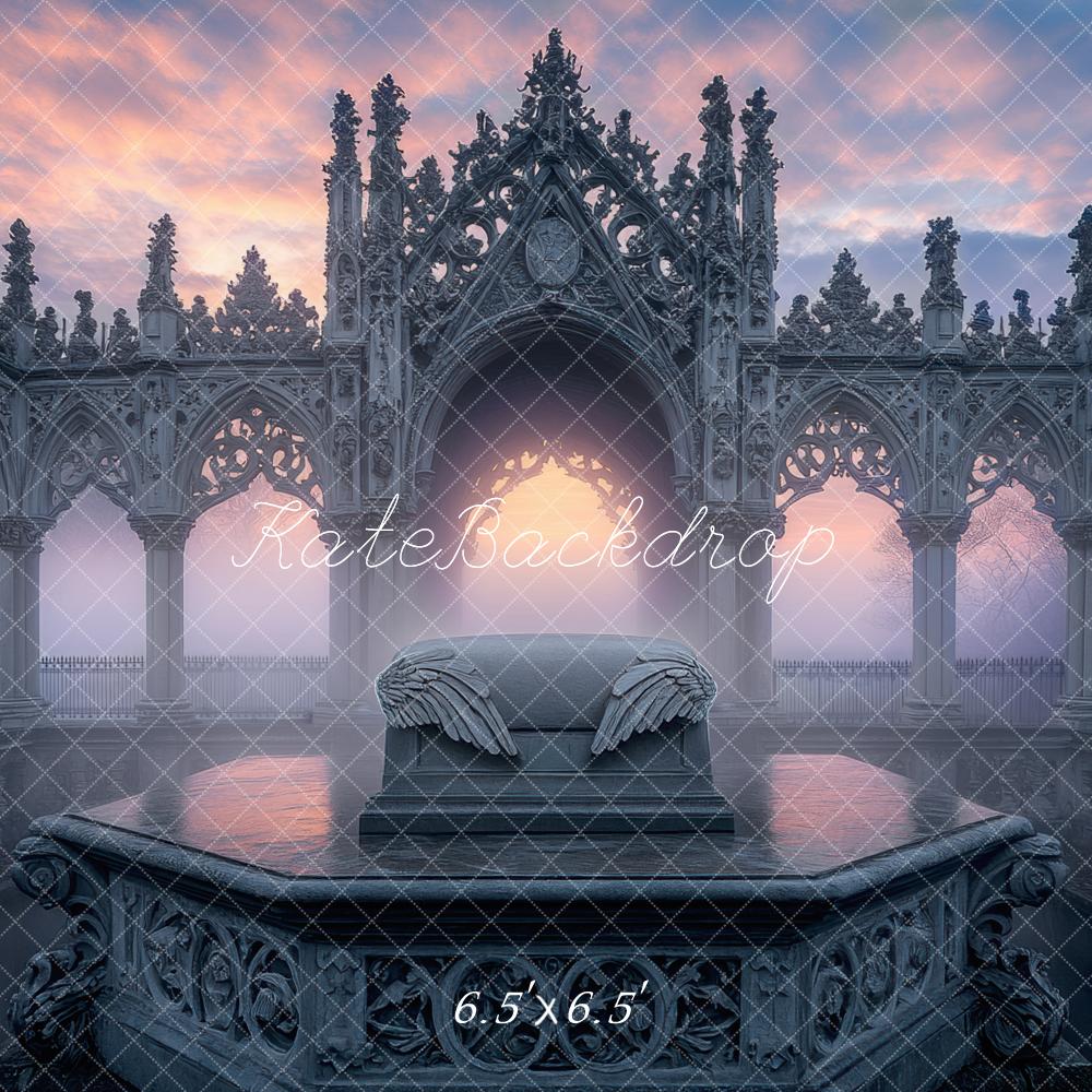 Kate Gothic Arches Angel Wings Backdrop Designed by Mini MakeBelieve