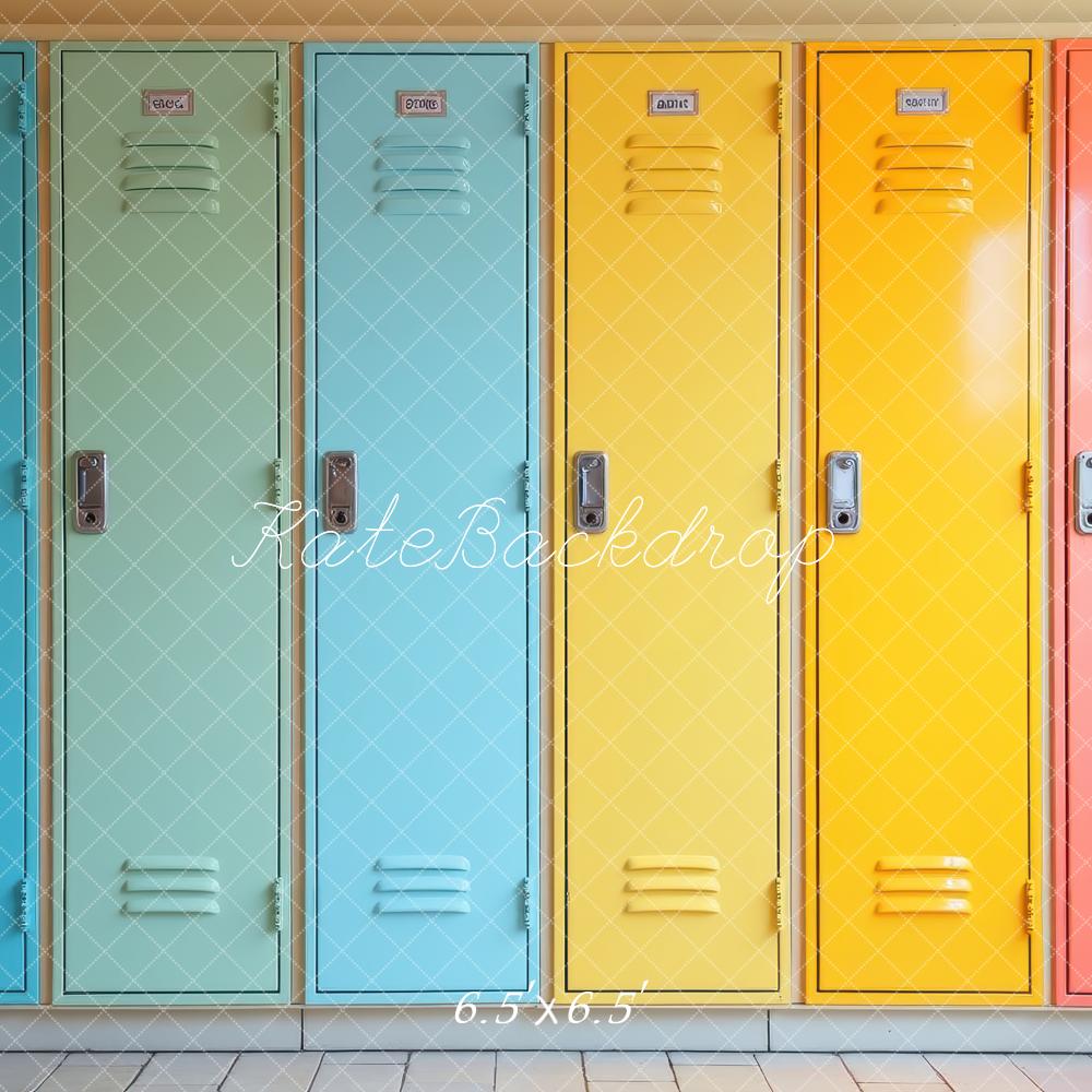Kate Colourful Locker Wall Backdrop Designed by Laura Bybee - Kate Backdrop AU
