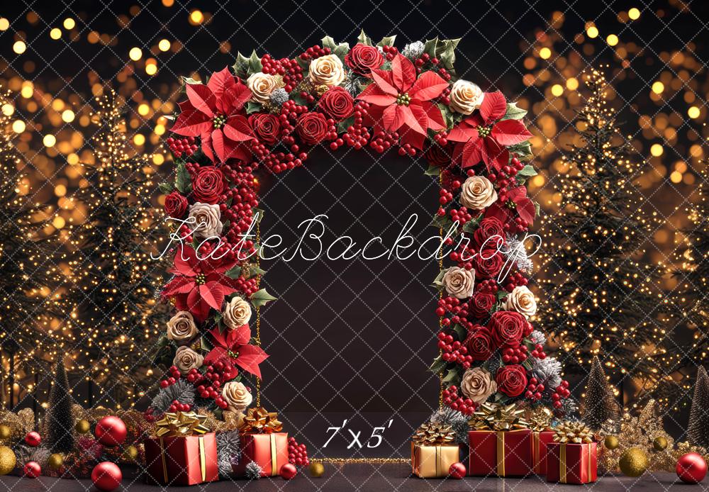 Kate Christmas Flower Arch Gifts Backdrop Designed by Mini MakeBelieve - Kate Backdrop AU