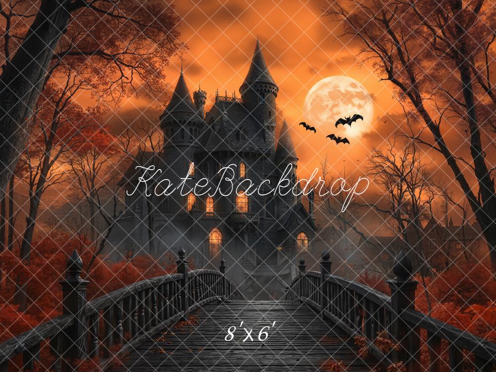 Kate Halloween Haunted House Backdrop Designed by Emetselch