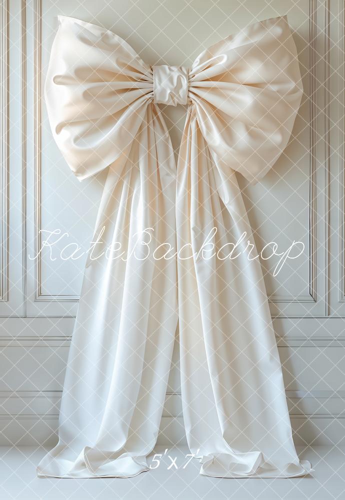 Kate Cream Satin Bow Wall Backdrop Designed by Emetselch - Kate Backdrop AU