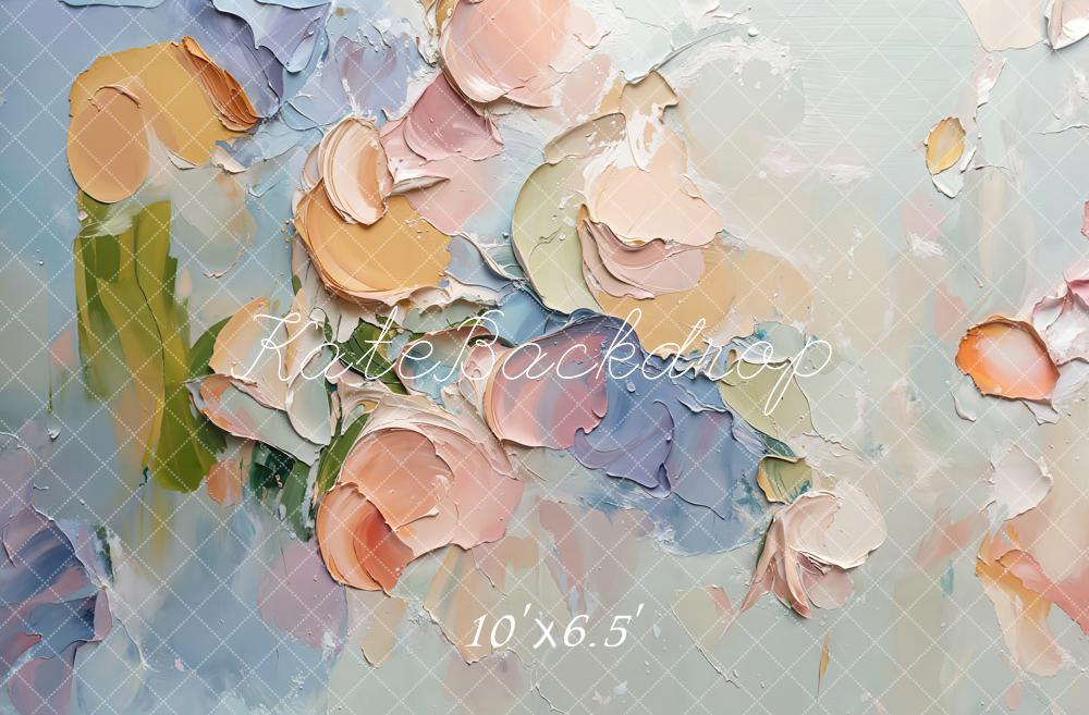 Kate Pastel Flowers Texture Backdrop Designed by Emetselch - Kate Backdrop AU