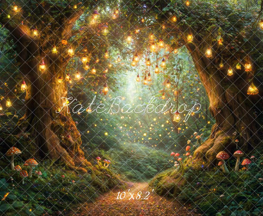 Kate Fairy Fantasy Forest Mushrooms Backdrop Designed by Emetselch
