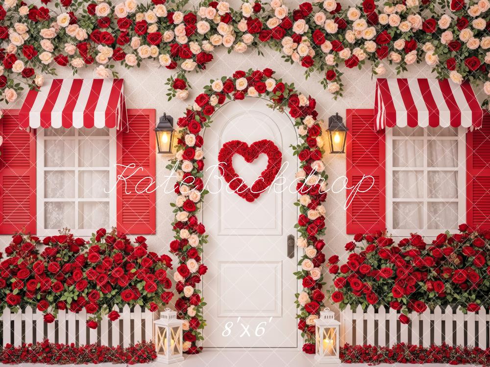 Kate Red Roses Valentine's Day Backdrop Designed by Patty Roberts