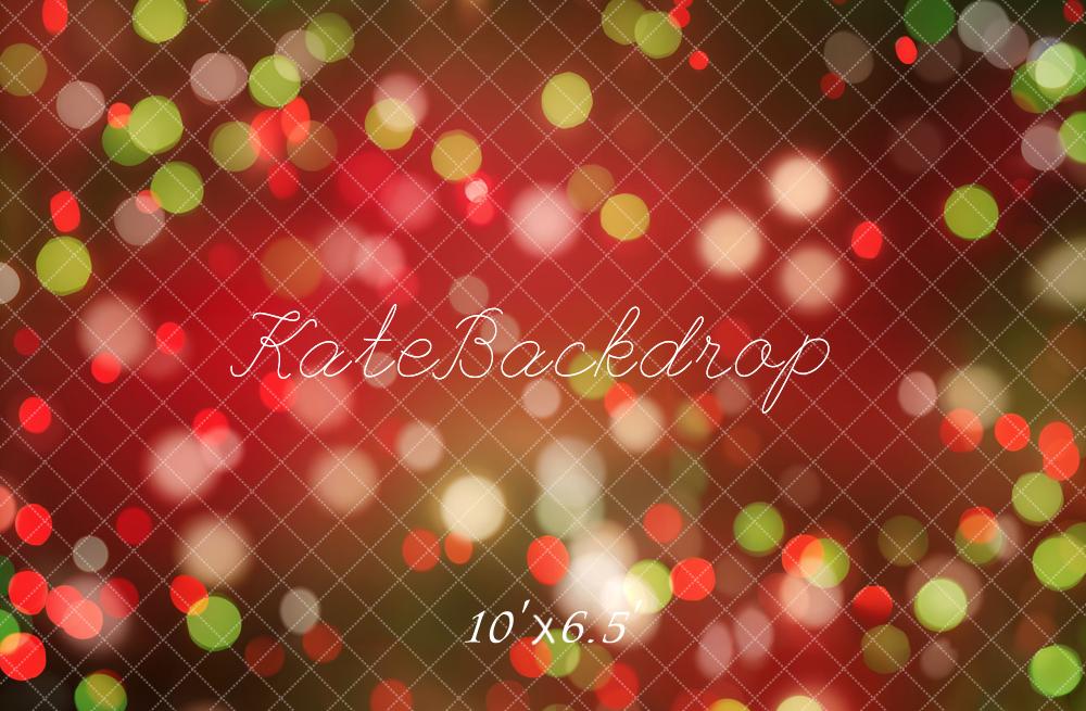 Kate Red Green Bokeh Backdrop Designed by Emetselch