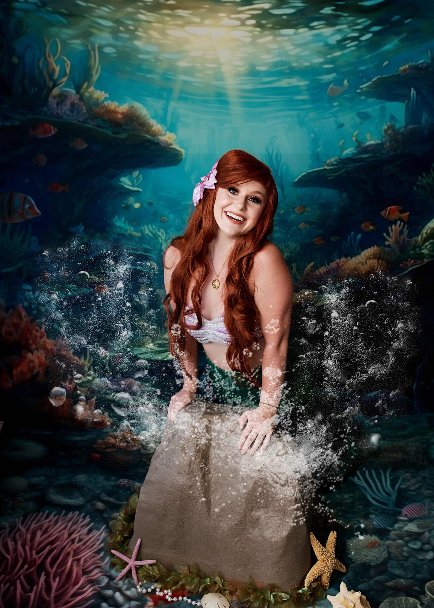 Kate Rich Underwater World Backdrop+Ocean Reef Floor Designed by Mandy Ringe Photography - Kate Backdrop AU