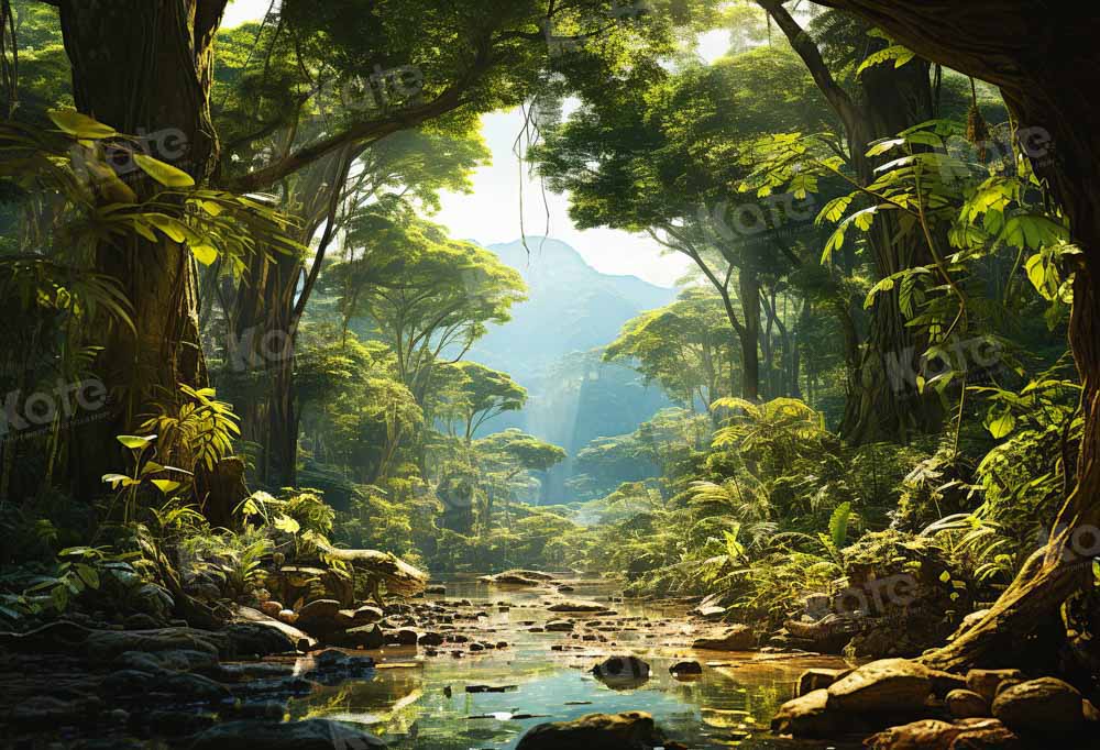 Kate Jungle Forest Creek Backdrop Designed by Emetselch - Kate Backdrop AU