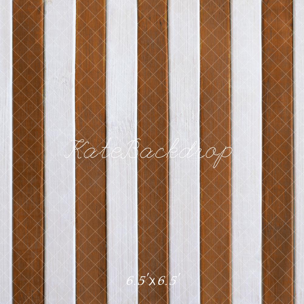 Kate Brown White Vertical Wood Planks Backdrop Designed by Mini MakeBelieve
