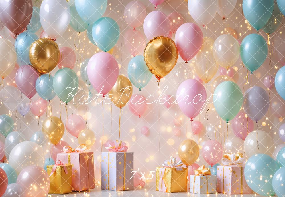 Kate Balloons Party Presents Sparkle Lights Backdrop Designed by Emetselch - Kate Backdrop AU