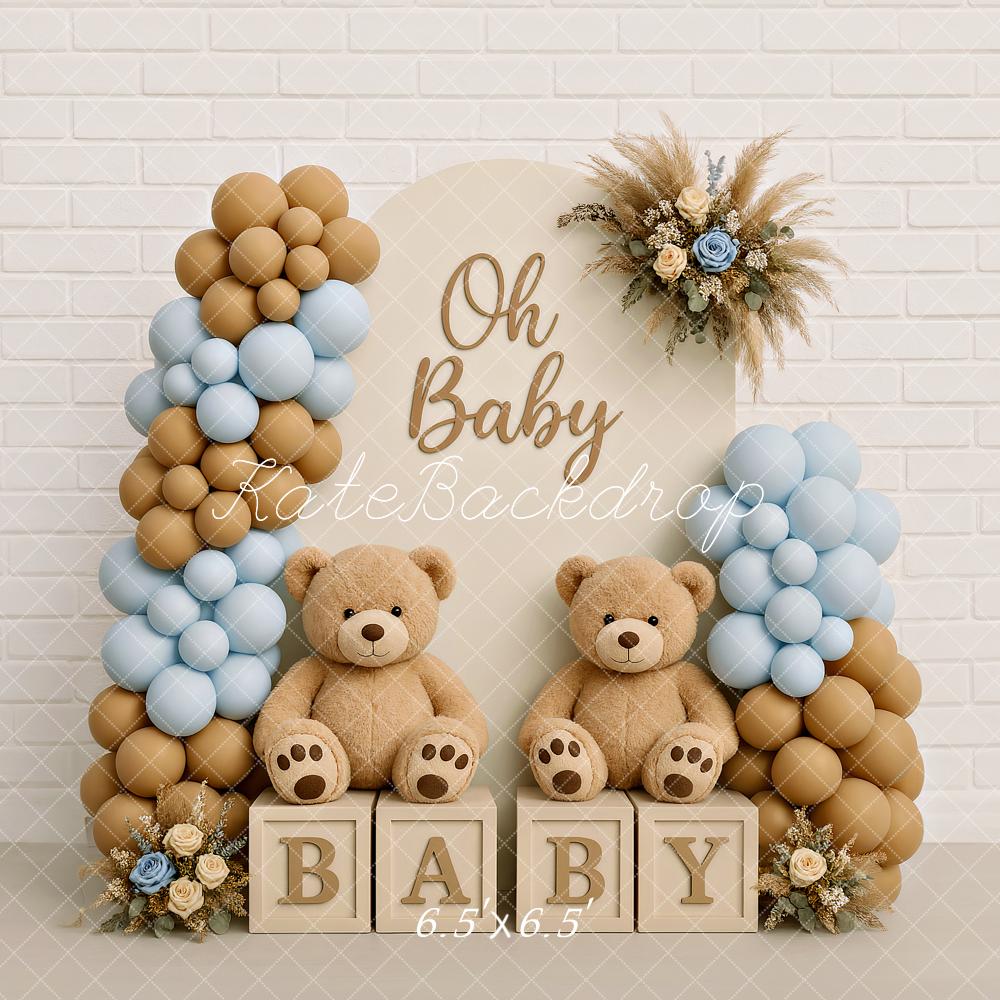 Kate Baby Shower Teddy Bears Balloon Backdrop Designed by Ashley Paul