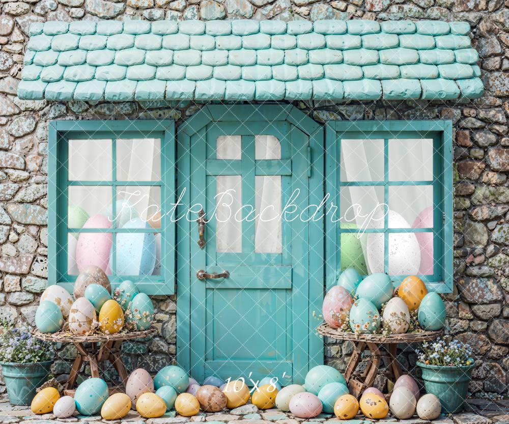 Kate Easter Eggs Stone House Backdrop Designed by Emetselch