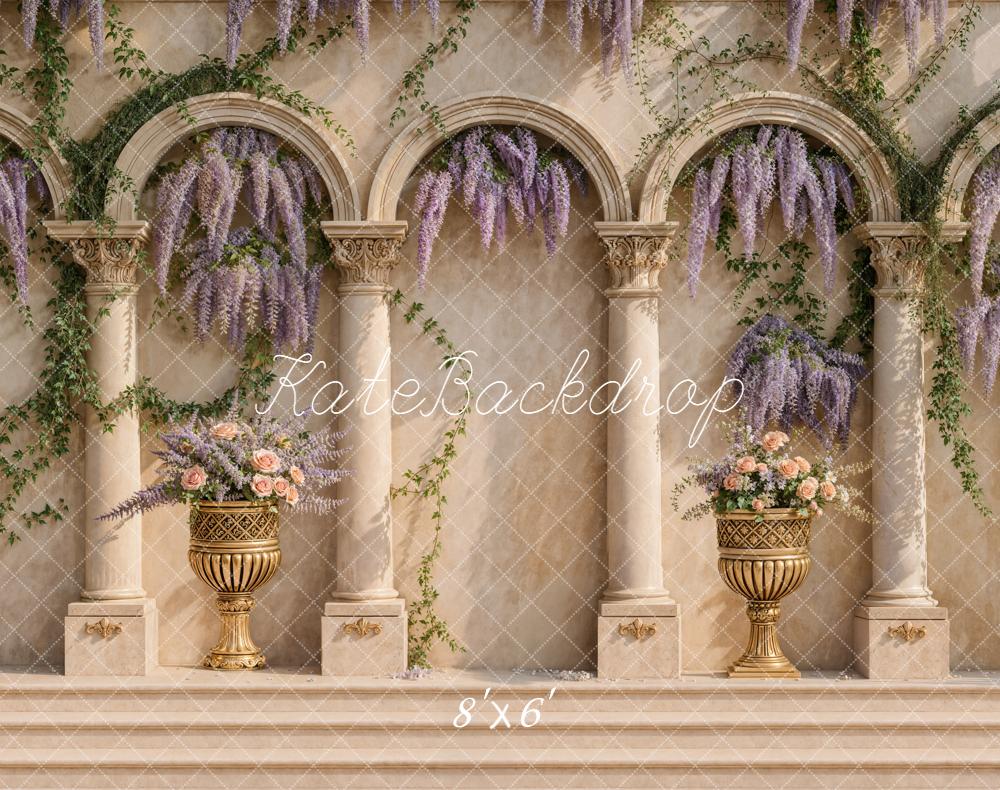 Kate Classical Arches Wisteria Vines Backdrop Designed by Emetselch