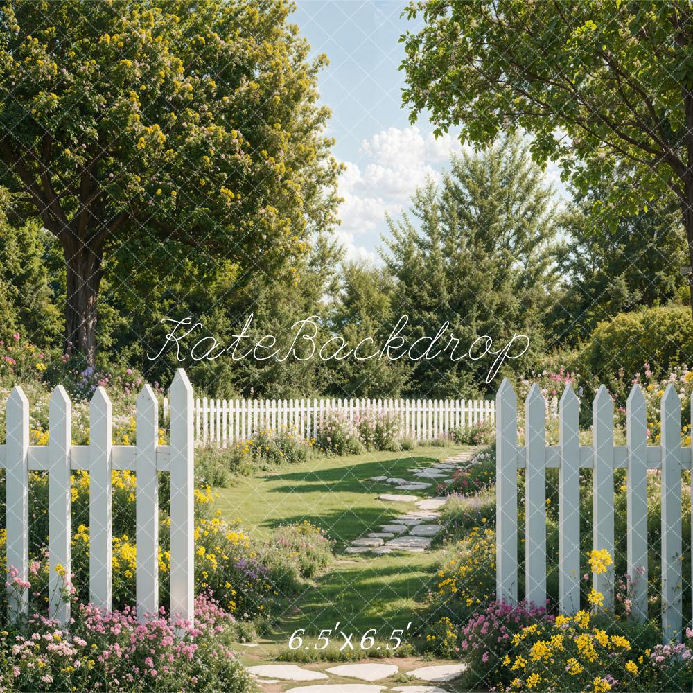 Kate Garden Path Fence Trees Backdrop Designed by Emetselch