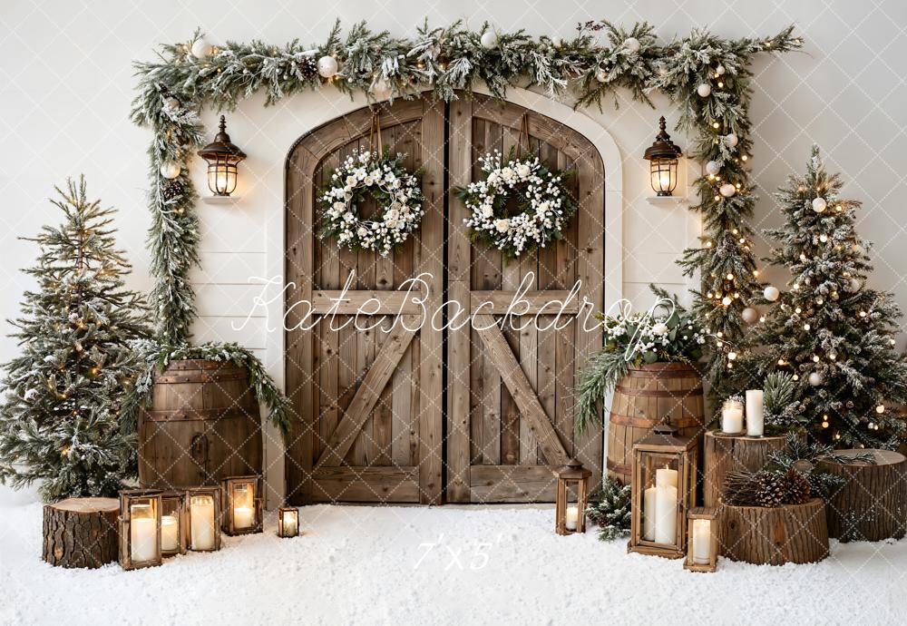 Kate Christmas Wooden Door Backdrop Designed by Emetselch