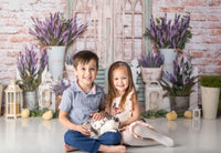 Kate Spring/mother's Day Lavender Boho Brick Backdrop Designed by Emetselch