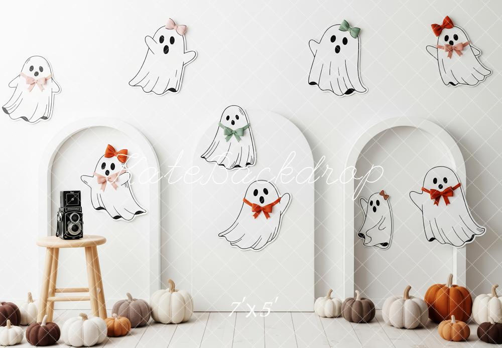 Kate Halloween Ghosts White Arch Backdrop Designed by Patty Roberts