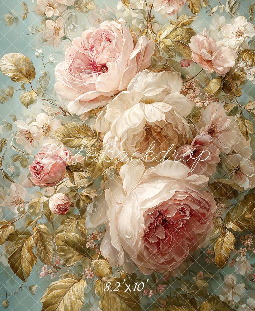 Kate Vintage Large Roses Fine Art Backdrop Designed by GQ - Kate Backdrop AU