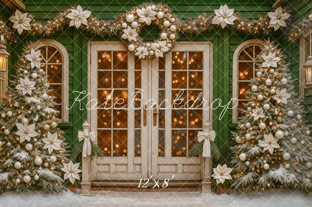 Kate Christmas Green House Backdrop Designed by Ashley Paul