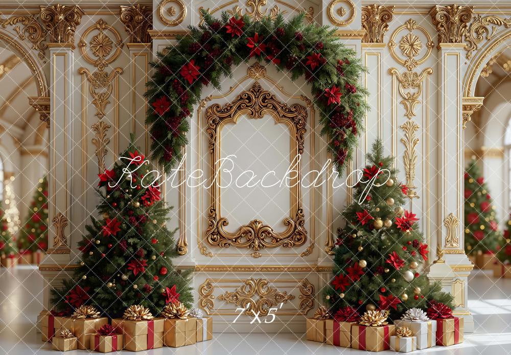 Kate Gold Christmas Trees Backdrop Designed by Mini MakeBelieve