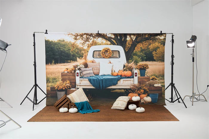 Kate Halloween/Christmas White Artificial Pumpkin(D ≈ 7.87" H ≈ 5.12") for Photography