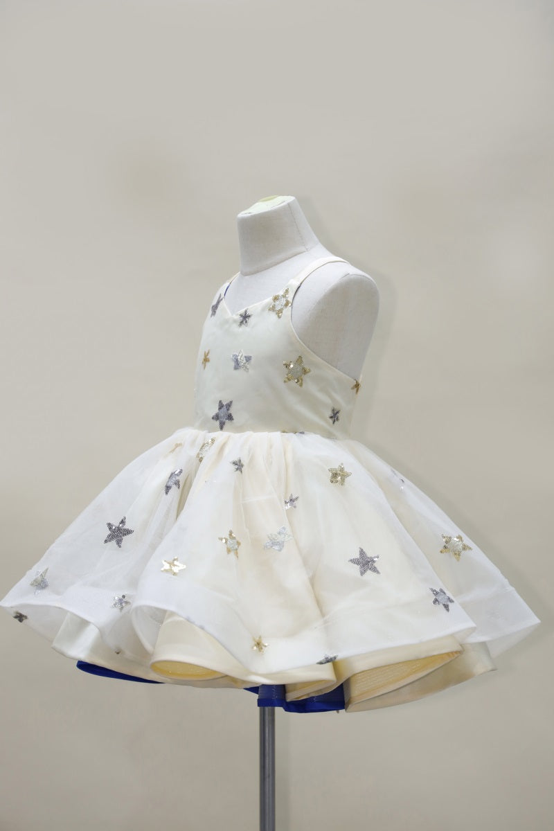 Kate Spring/Summer Stage Tie Star Mesh Kids Dress for Photography