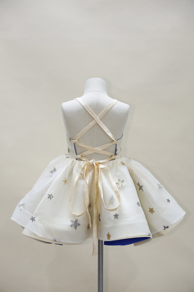 Kate Spring/Summer Stage Tie Star Mesh Kids Dress for Photography