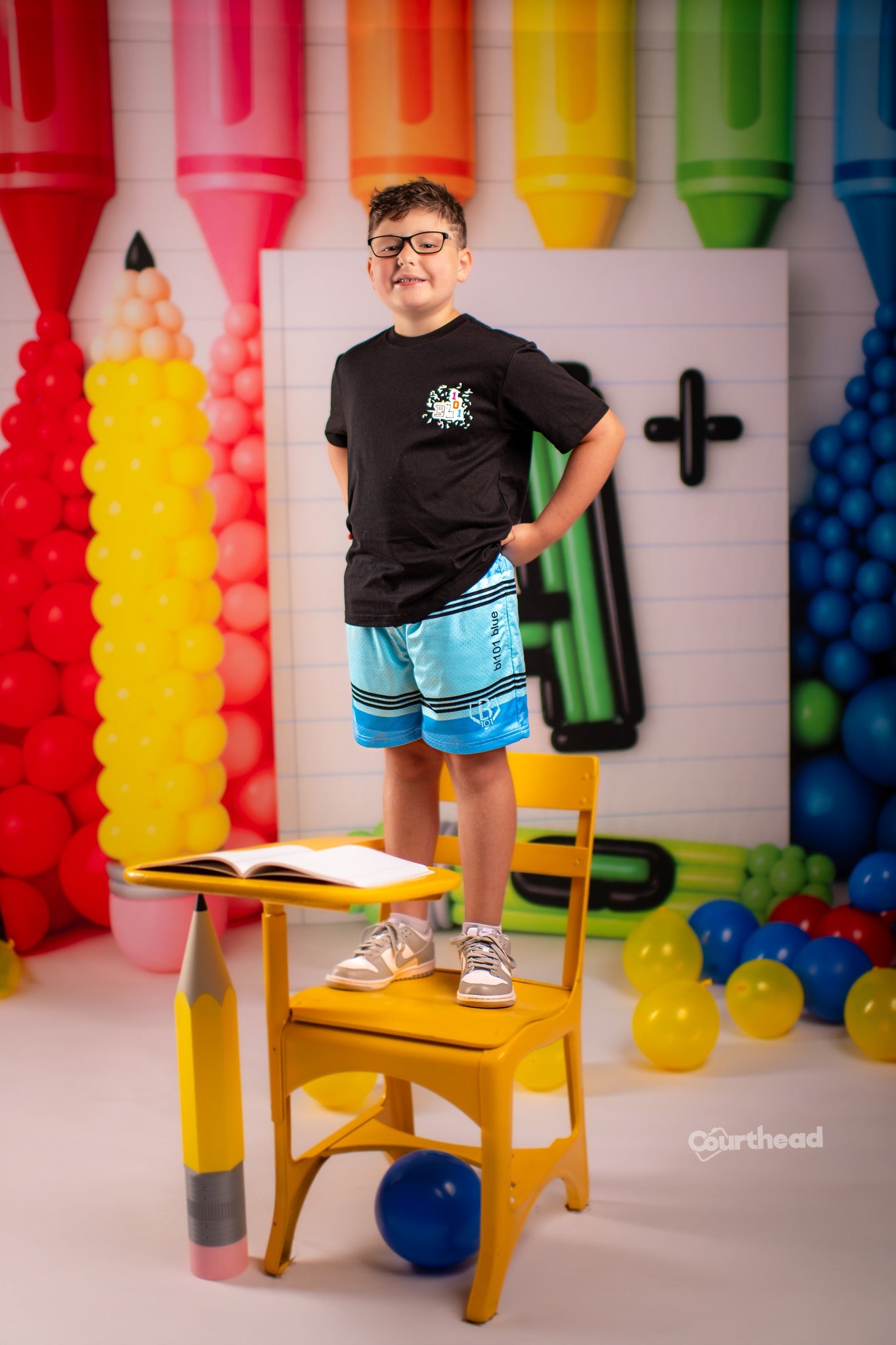 Kate Bright Balloons Back To School Backdrop Designed by Patty Roberts - Kate Backdrop AU