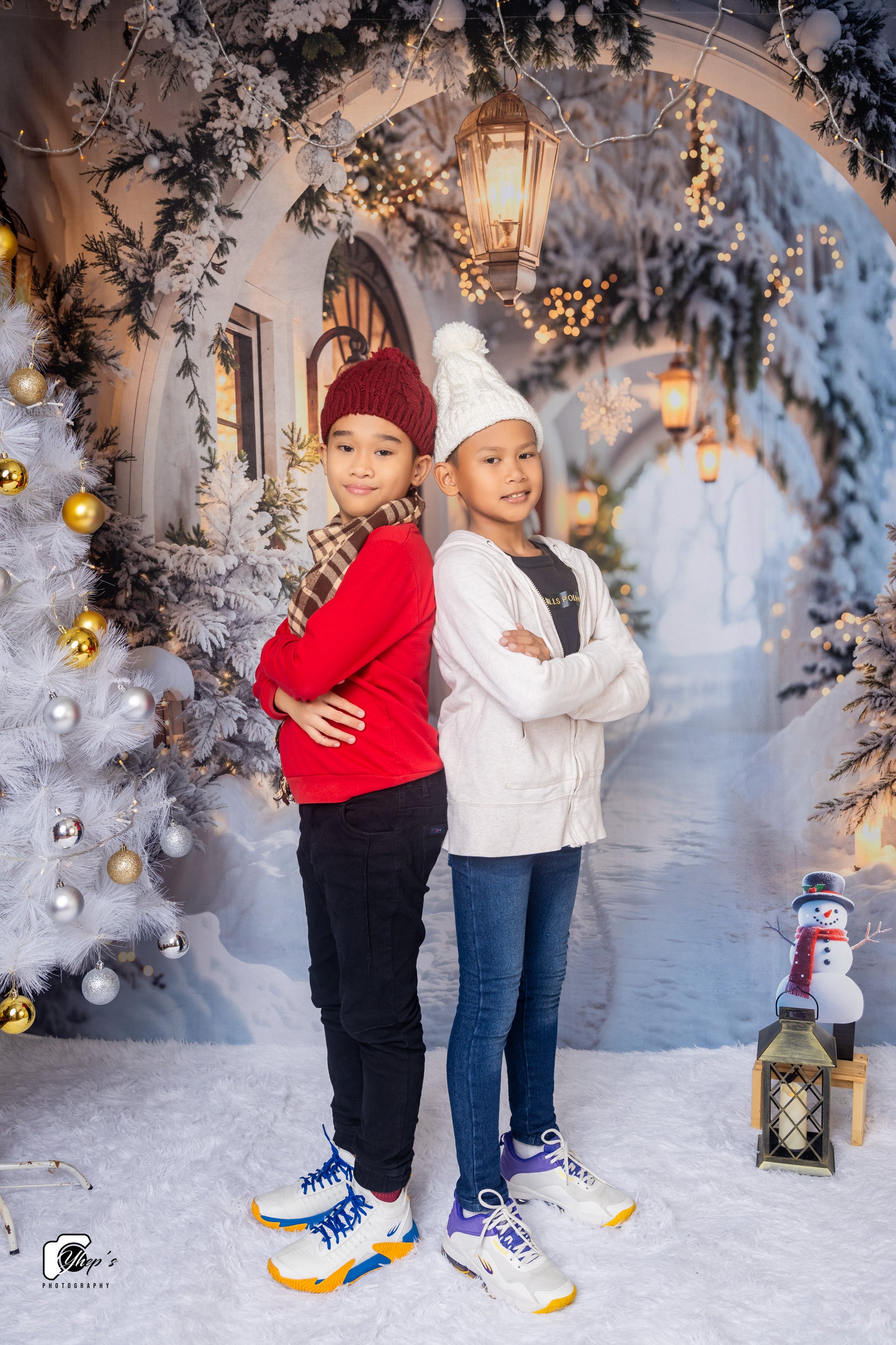Kate Christmas Winter Snow Arch Backdrop Designed by Emetselch - Kate Backdrop AU