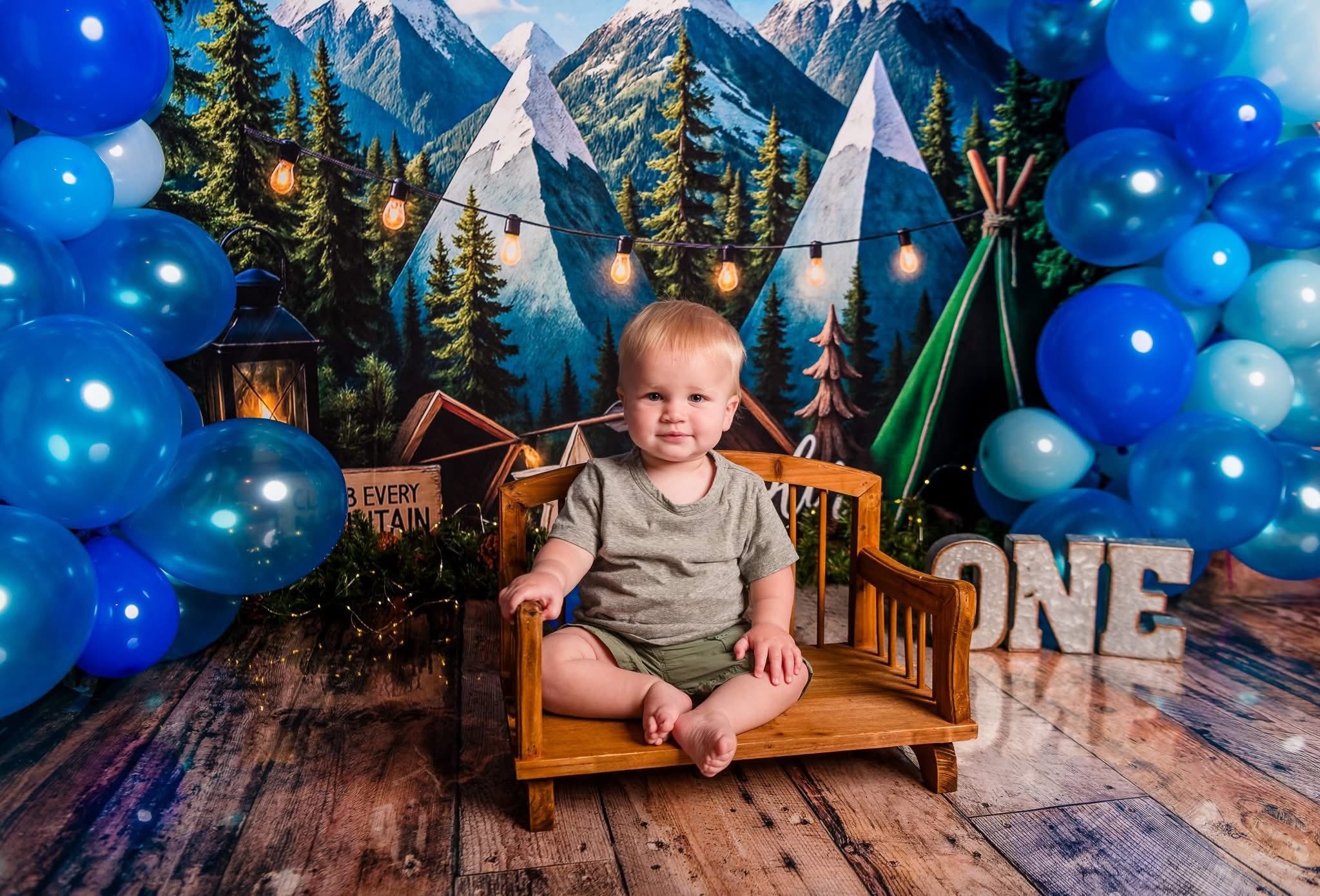 Kate Camping Fun Forest Backdrop Designed by Ashley Paul - Kate Backdrop AU