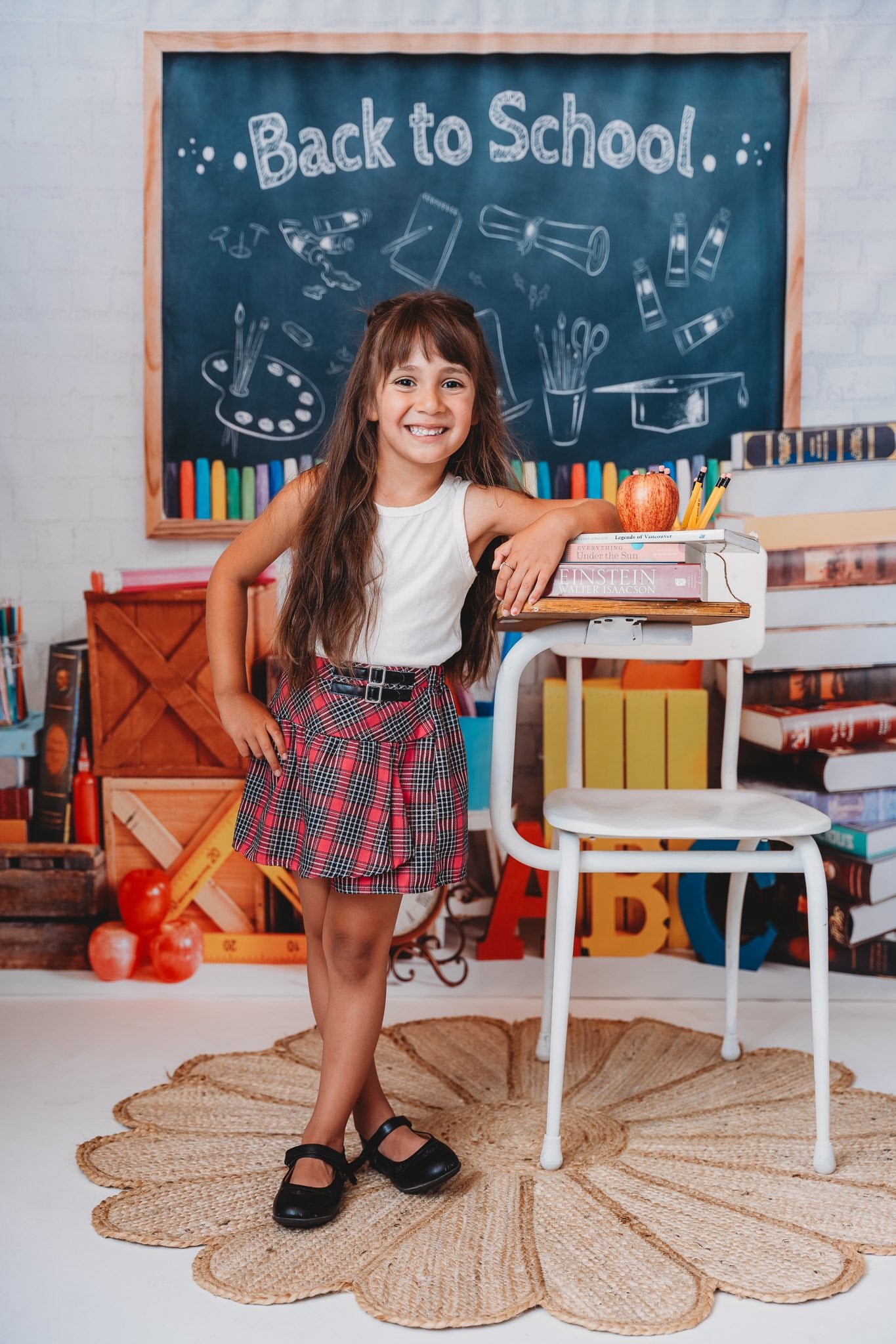 Kate Back to School Backdrop Chalkboard Classroom for Photography - Kate Backdrop AU