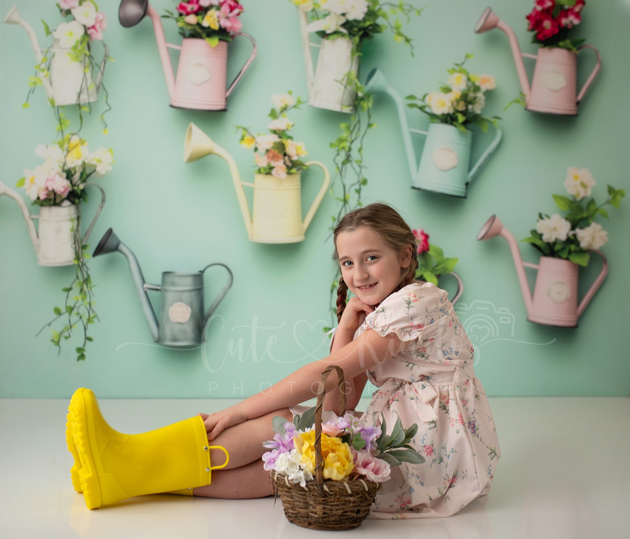 Kate Spring Gardening Tools Backdrop Designed by Patty Roberts