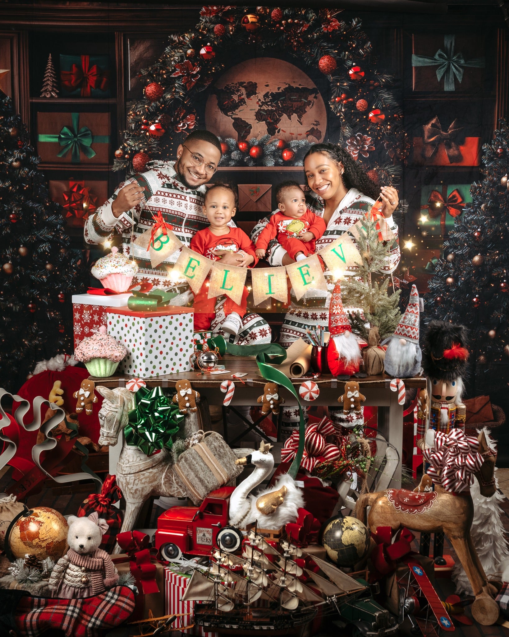 Kate Christmas Santa Mailroom  Backdrop Designed by Mini MakeBelieve