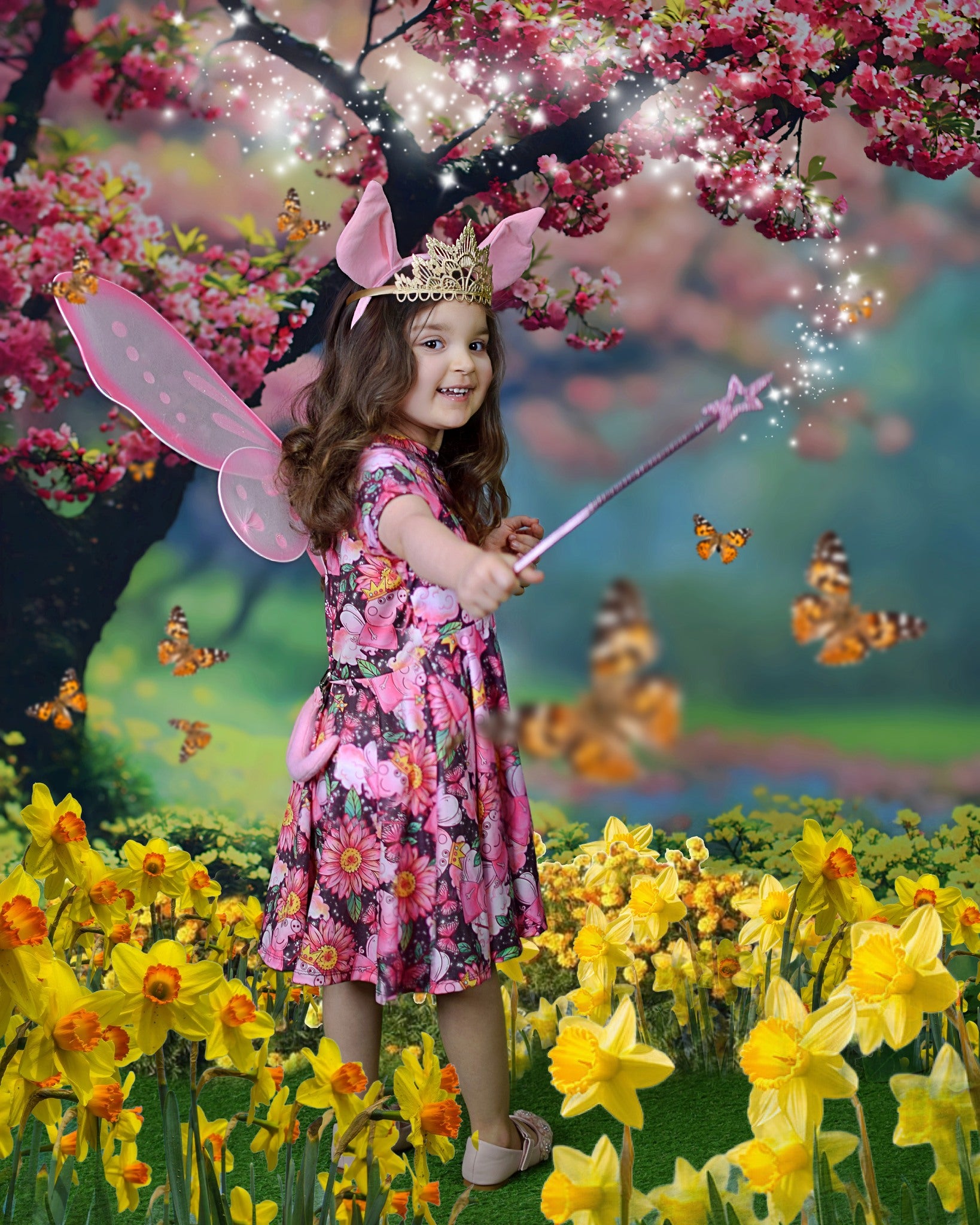 Kate Spring Cherry Blossom Tree Backdrop Designed by Emetselch