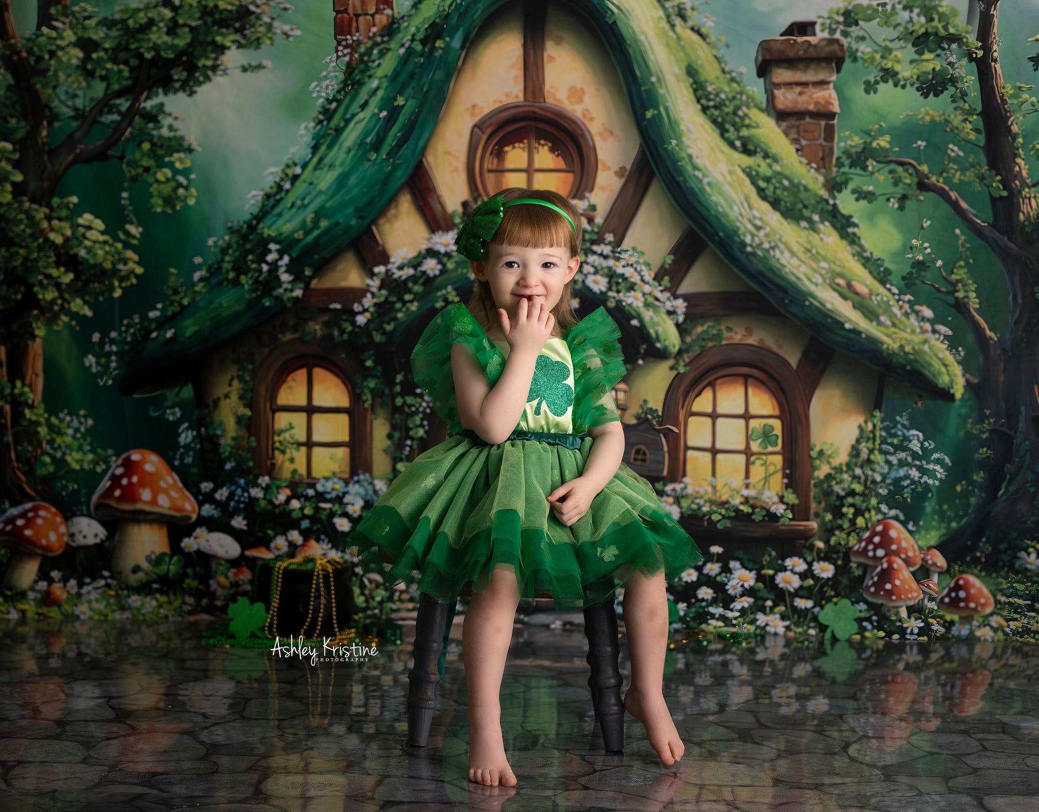 Kate Green Magic Clover House Backdrop Designed by Emetselch