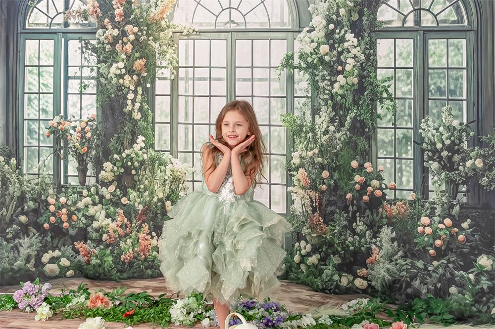 Kate Valentine Spring Backdrop Romantic Floral In Arbitrarium Designed by Mini MakeBelieve - Kate Backdrop AU