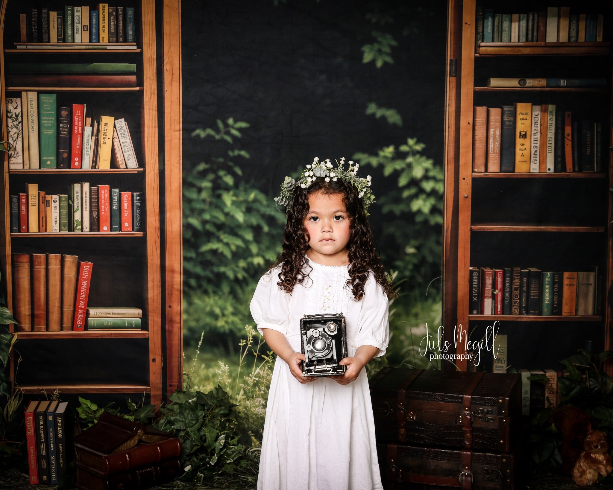 Kate Spring Garden Library Arch Backdrop Designed by Emetselch - Kate Backdrop AU