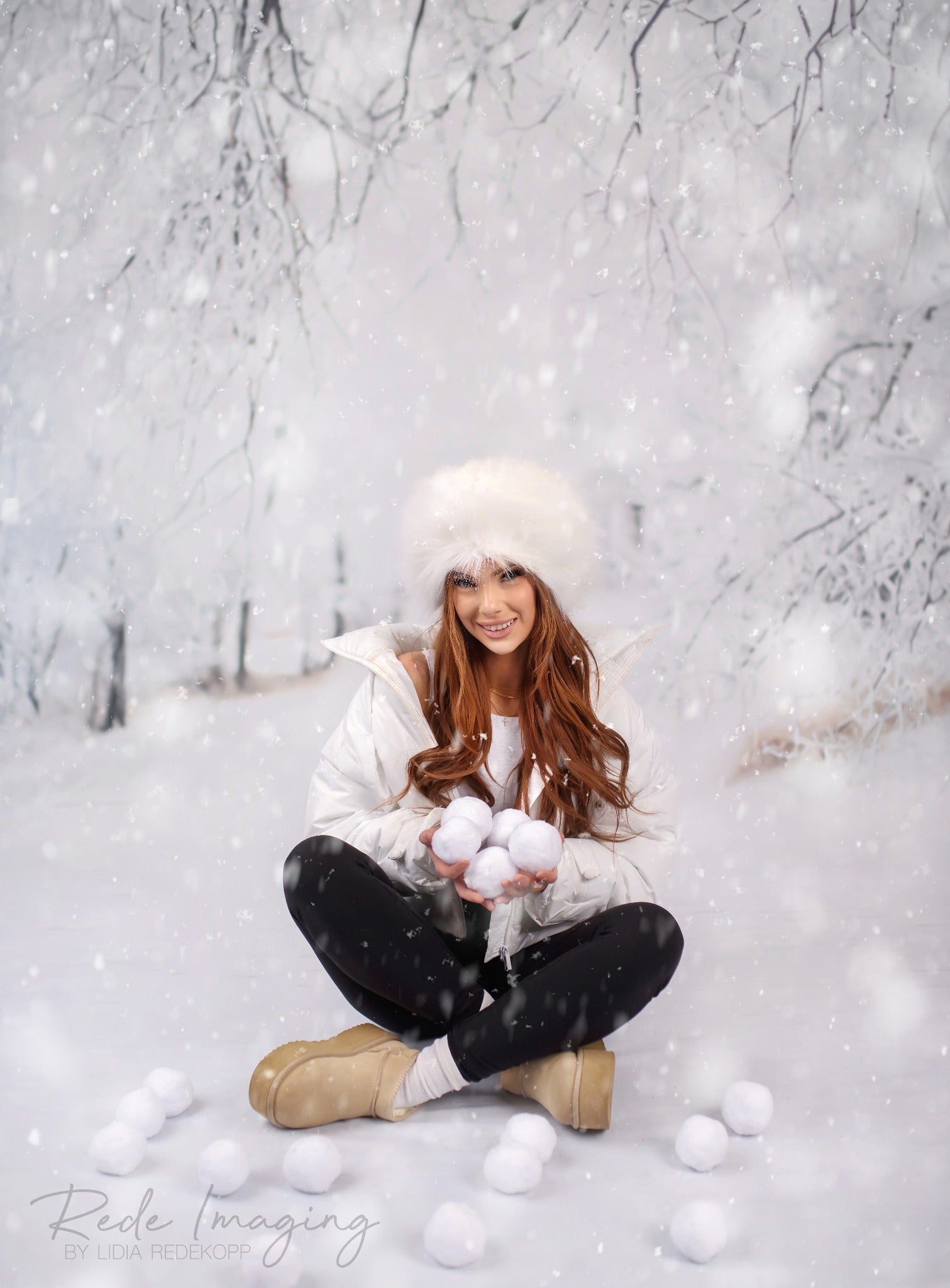 Kate Frosty Lane Winter Backdrop Designed by Lidia Redekopp