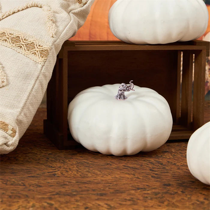 Kate Halloween/Christmas White Artificial Pumpkin(D ≈ 7.87" H ≈ 5.12") for Photography
