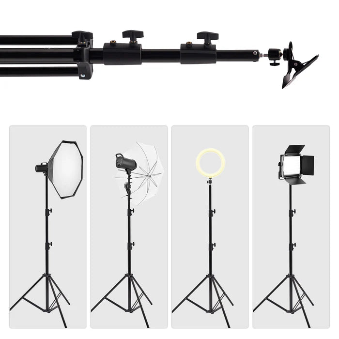 Kate 8.5ft air-cushioned collapsible light stand with 1/4 Screw Connection