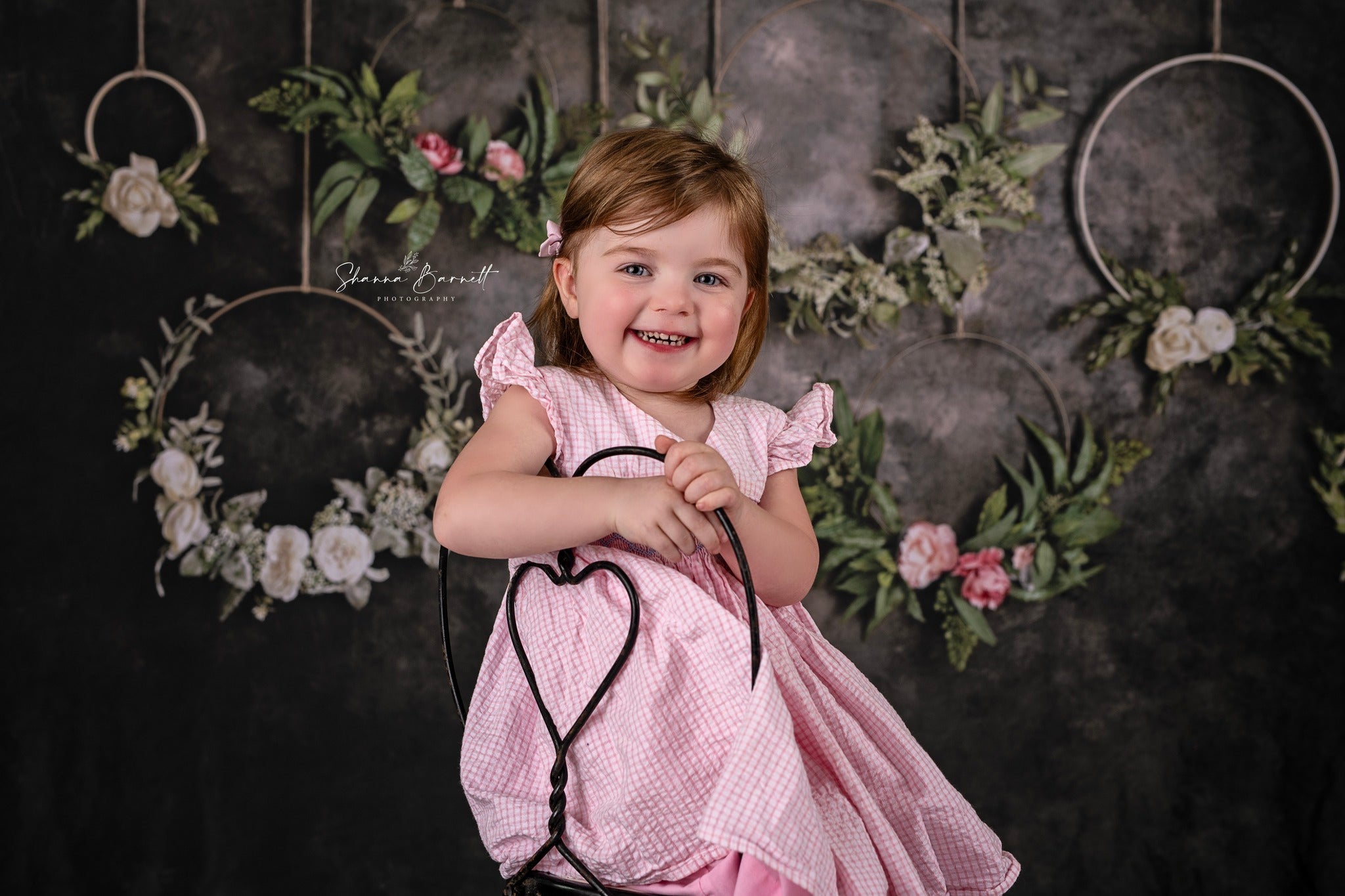 Kate Dark Floral Hoops Backdrop Spring Designed By Mandy Ringe Photography - Kate Backdrop AU