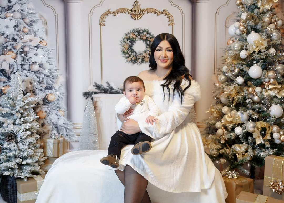 Kate Christmas Tree Backdrop Gift Fireplace for Photography - Kate Backdrop AU