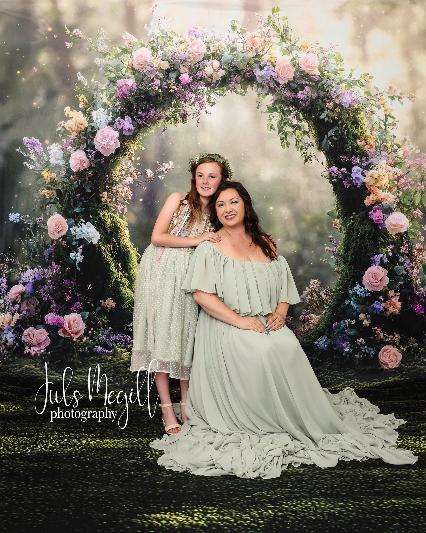 Kate Fantasy Fairy Floral Arch Backdrop Designed by Mini MakeBelieve - Kate Backdrop AU