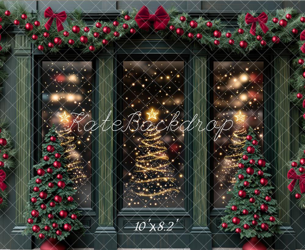Kate Christmas Window Trees Backdrop Designed by Mini MakeBelieve - Kate Backdrop AU